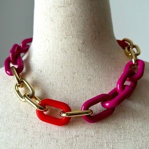 Adornia Colorful Oversized Link Necklace